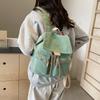 Новый однотонный рюкзак в студенческом стиле универсальный для поездок на работу большая вместимость студенческая школьная сумка женский рюкзак
