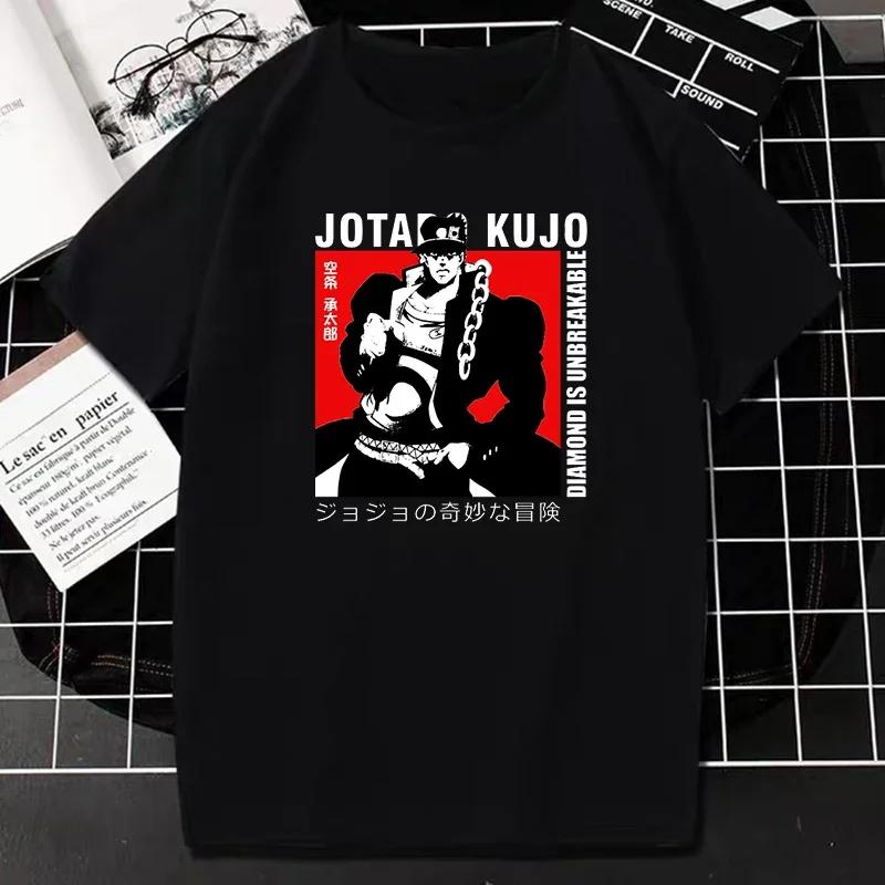Горячая футболка Jojo Bizarre Adventure Anime для мужчин с крутым принтом Harajuku Japan Manga Streetwear унисекс футболка Camisetas Fshion Tee Top