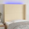 VidaXL LED Headboard Bedroom Furniture Single Bed Accessory Headboard Bed Frame Interior Cream 3123903