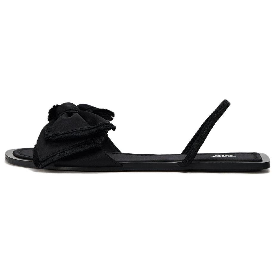Zara Casual Flat One Strap Sandals Women Sandals Black 12607410800
