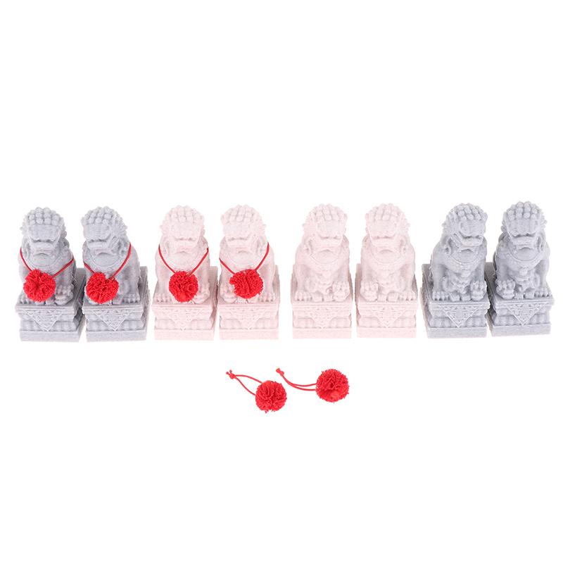 1 пара имитация каменной статуи льва кукольный домик лев двор украшение микросцена украшения микросцена строительный реквизит