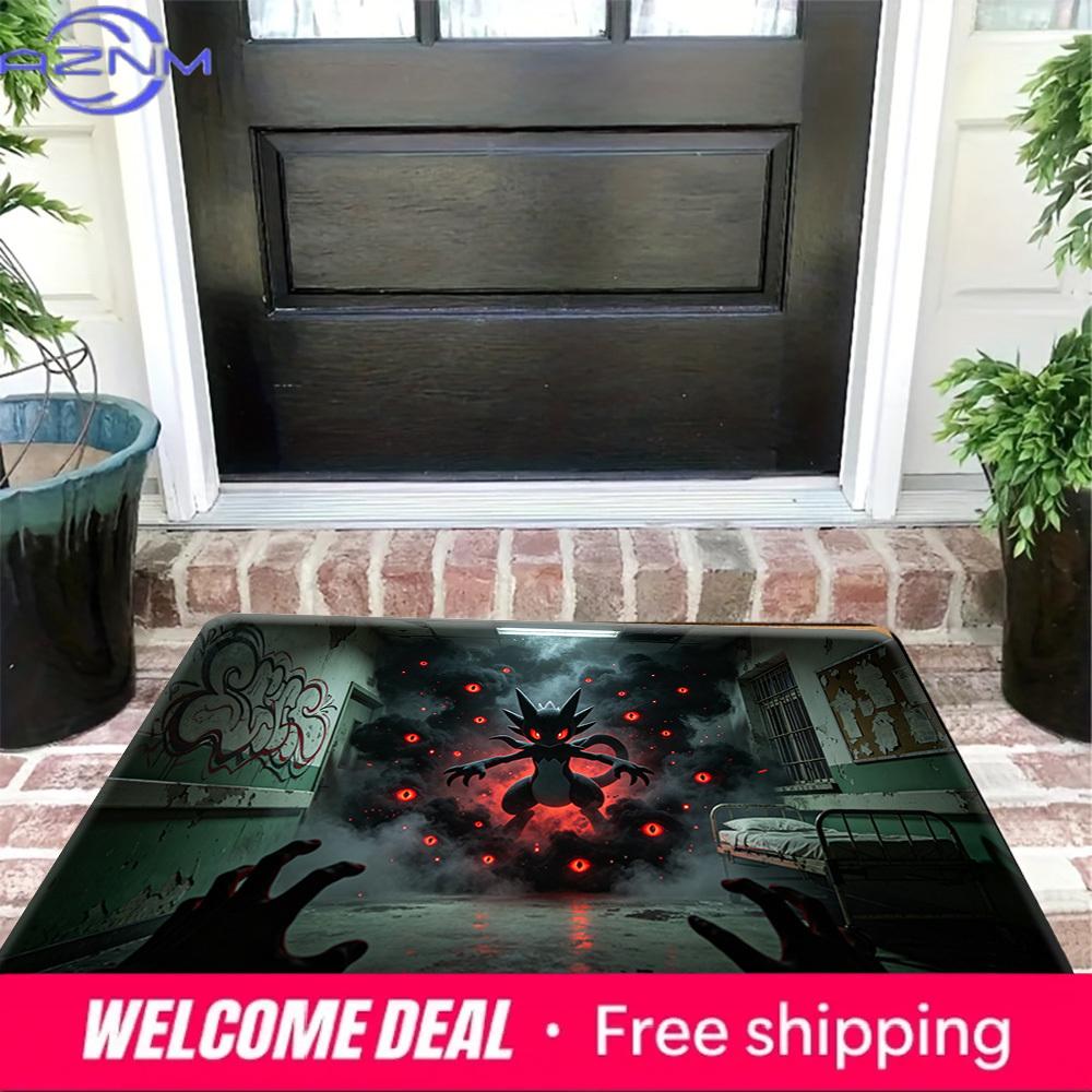 Dark Ghost Pokemon Haunted Hospital Print Non-Slip Doormat Floor Mat