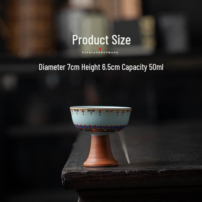 Керамическая чашка для дегустации чая в стиле кунг-фу из печи Жу - Большая чашка мастера для личного использования