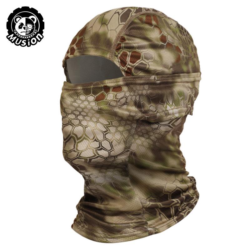 MusionTactical Балаклава Маска для лица Полная Быстросохнущая Пеший туризм Велоспорт Кемпинг Охота Страйкбол Капюшон Шапка Велосипедная защита головы Летняя Мужская Женская