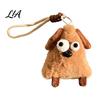 Fluffy Cartoon Hanging Ornament Cute Big-Eye Animal Plush Keychain, Triangle Monster Pendant for Stuffed Keychain Kids Backpack, Soft Bag Charm,