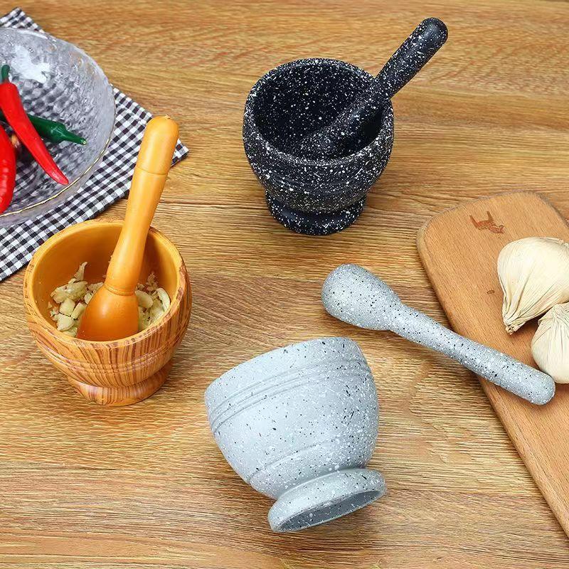 Grinding Bowl Set Kitchen Garlic Paste Bowl Vanilla Crusher Kitchen Peper Crusher Food Grade Multi-purpose Grinder Household Garlic Paste Tool