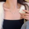 Sweet Temperament Micro-Inlaid Zircon Star Necklace: Light Luxury Galaxy Clavicle Chain for Women