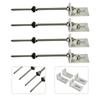 Brackets Pole Screws L Angle PV Roof Fixture Sheet Metal Sliver +stainless Steel 200/250mm 4 Sets Aluminium Alloy Solar