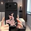 Модный Чехол для Телефона Девушка с Солнцезащитными Очками для Серии Apple iPhone: Защита от падений, Полное покрытие для моделей 14, 15 Pro, 16 Pro Max и 17.