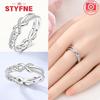 Infinite love Jewelry Черное и Розовое Сердце Блестящие Циркониевые Кольца Модные Новые Кольца из Серебра 925 Пробы для Женщин Подарок на День Святого Валентина