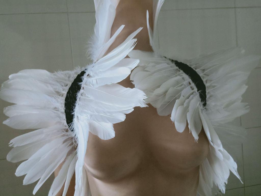 Шоу-накидка из перьев: Элегантный жилет с искусственным воротником и комплект со шарфом