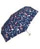 Folding Plant Picture Mini Navy Rib For Both Sunny and Rainy Floral Travel Wpc. Umbrella, Book, Umbrella, 50cm, Lightweight, Days, Women's, Pattern,