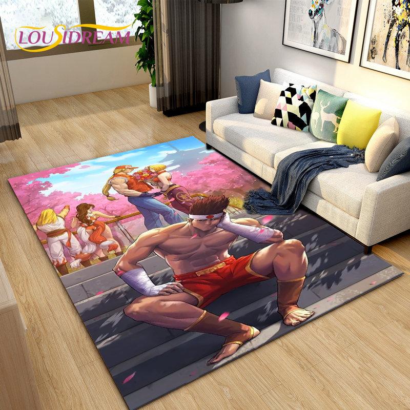 Коврик Street Fighter в стиле ретро, коврик для геймера, коврик для гостиной, спальни, диван, коврик для украшения, детский нескользящий напольный коврик