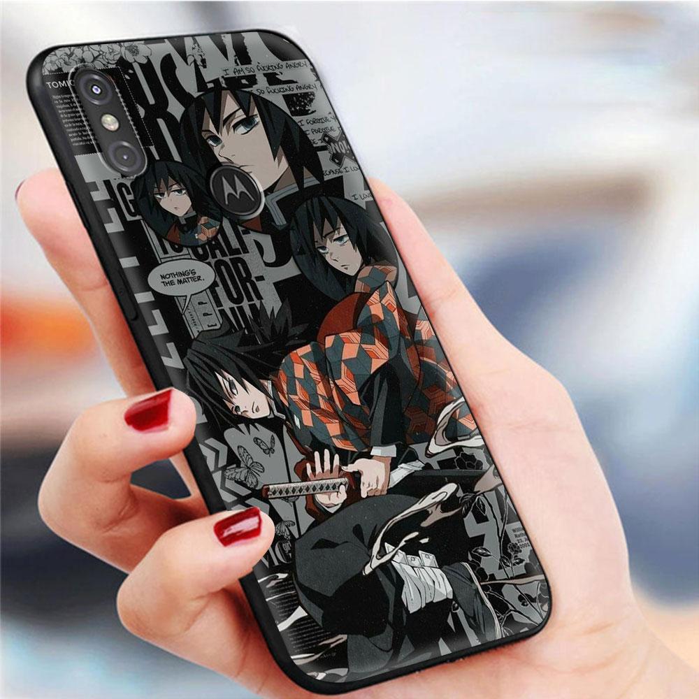 Чехол для телефона Motorola Moto G9 Play One Fusion Plus G8 Power G Stylus Hyper E7 Edge Lite, черный чехол в стиле аниме «Убийца демонов»