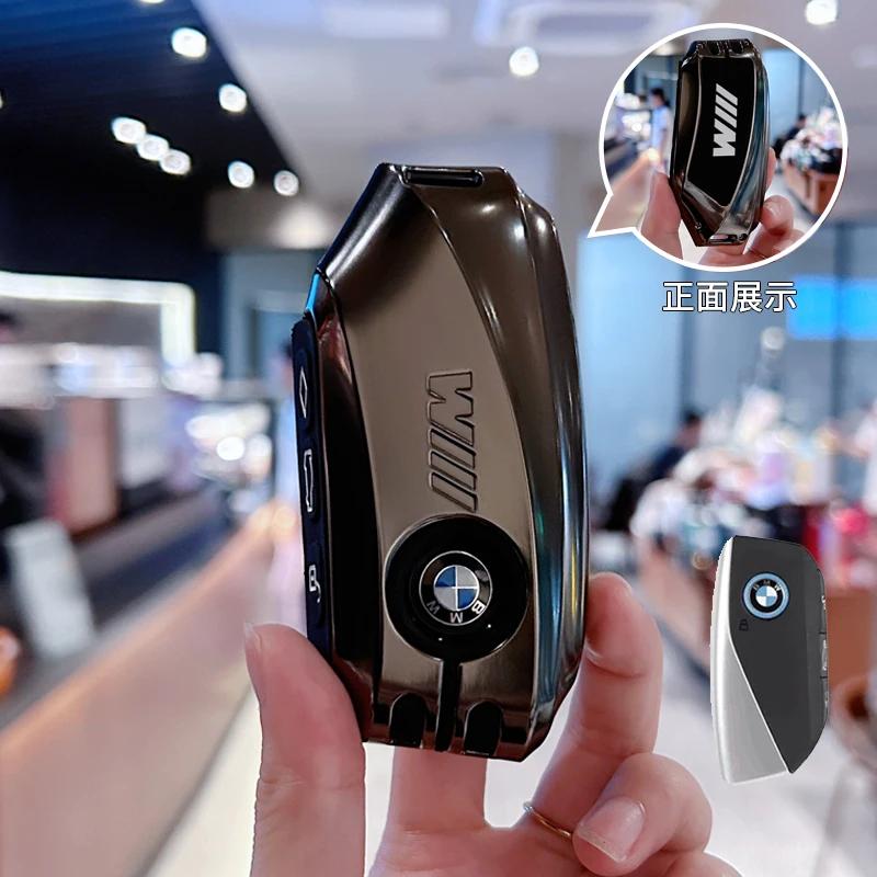 ORWI7 Car Remote Key Case Cover Shell Fob For BMW X1 U11 G70 7 Series 320i X3 X5 X7 i7 G07 LCI iX G09 XM U06 G81 M3 2023 2024