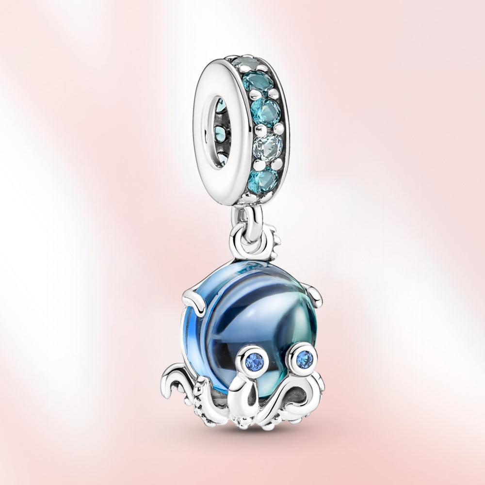 Подвеска S925 стерлингового серебра мурлок бусина геройкросс кулон муранское черепаха подходит оригинальный браслет женский подарок