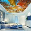 3D потолочные обои осенние листья белые голуби природа пейзаж потолочные фрески для гостиной спальни домашний декор
