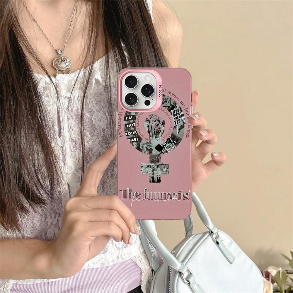 Feminist Feminism Power girls Phone Case For iPhone 16 15 14 13 12 11 Pro Max X XR XSMAX 8 7 Plus Matte Shockproof Back Cover