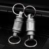 360° Rotatable Titanium Alloy Keychain Portable Keyring New Car Key Ring Outdoor Small Tool