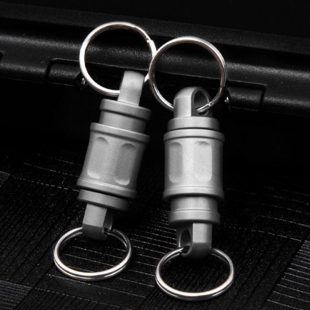 360° Rotatable Titanium Alloy Keychain Portable Keyring New Car Key Ring Outdoor Small Tool
