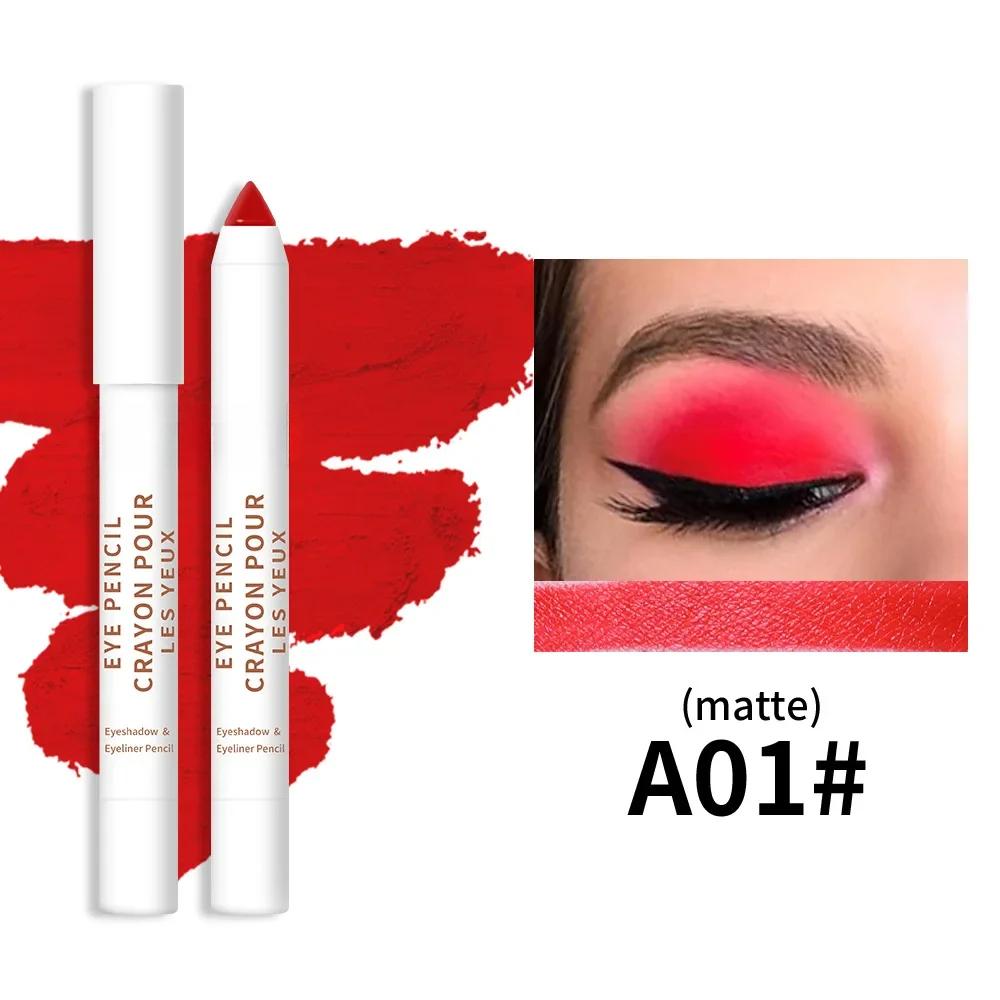 20-цветная цветная подводка для глаз с высокой пигментацией, перламутровый мерцающий металлик, дымчатая подводка для глаз в стиле панк, готика, стойкая