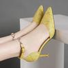 Fashion Women Pumps Fashion Pointed Tip High Heels Sandals Luxury Elegant Women Sandals Trend Mary Jane Shoes Woman Sandalias De Mujer