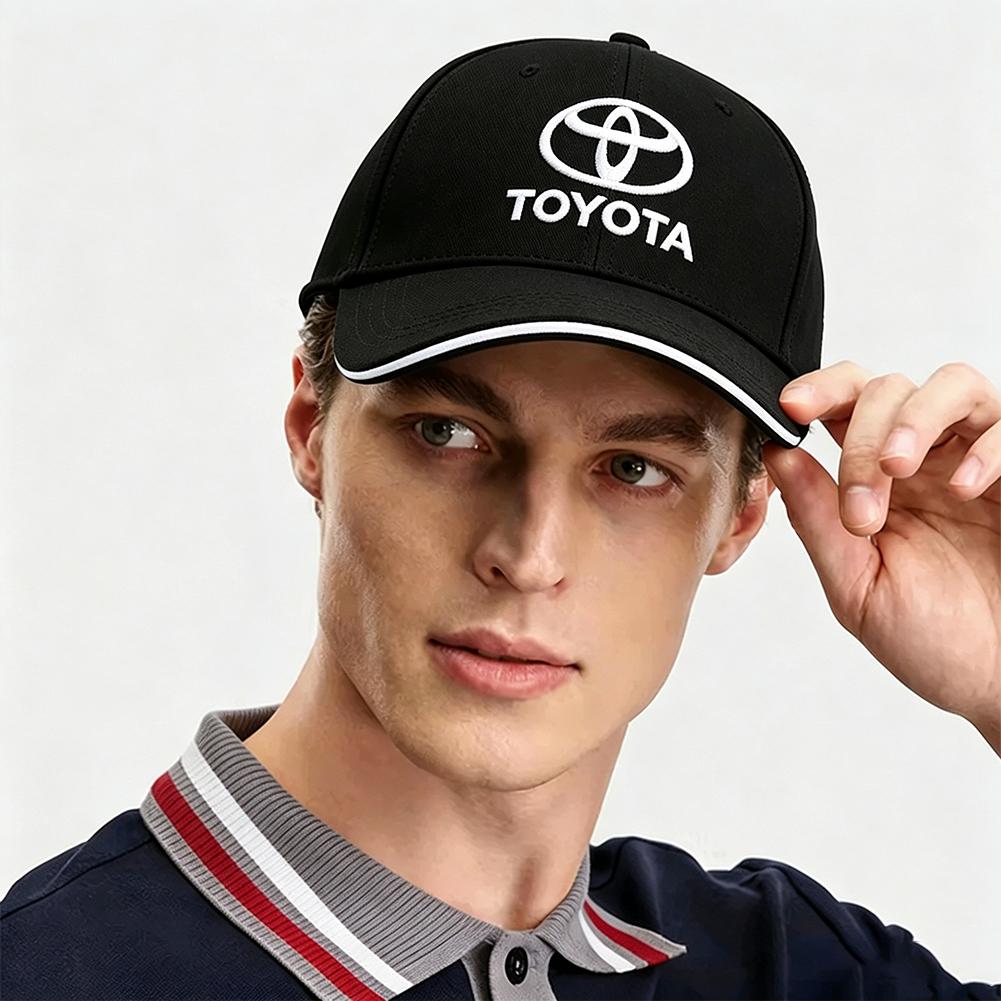 1Pcs Summer Outdoor Sun Protection Golf Adjustable Baseball Cap Car Accessories For Toyota Hilux Corolla RAV4 Camry Highlander