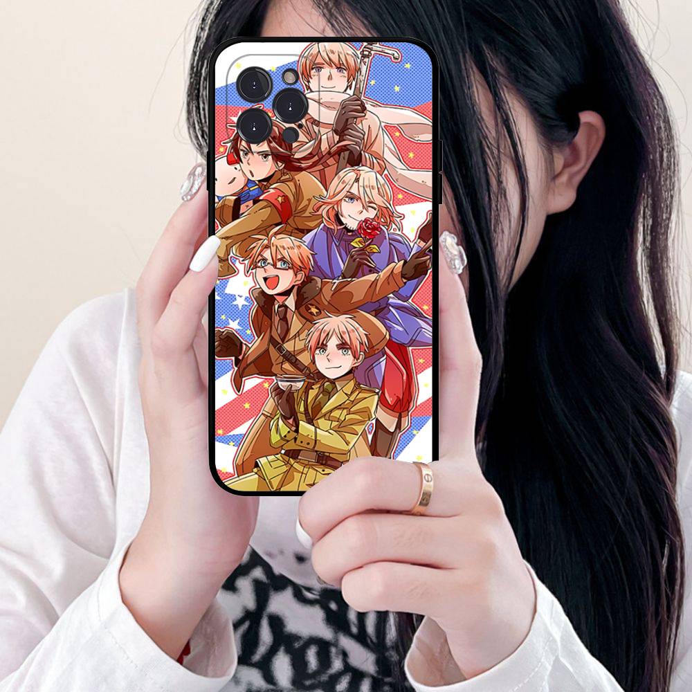 Мультяшный чехол Hetalia Axis Powers для телефона IPhone 16 15 14 13 12 11 17 Pro Max Простота Задняя сторона Мягкий чехол из ТПУ