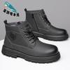 Martin Boots Men's 2025 New Winter Velvet Thermal Leather Shoes Men's Boots Snow Boots