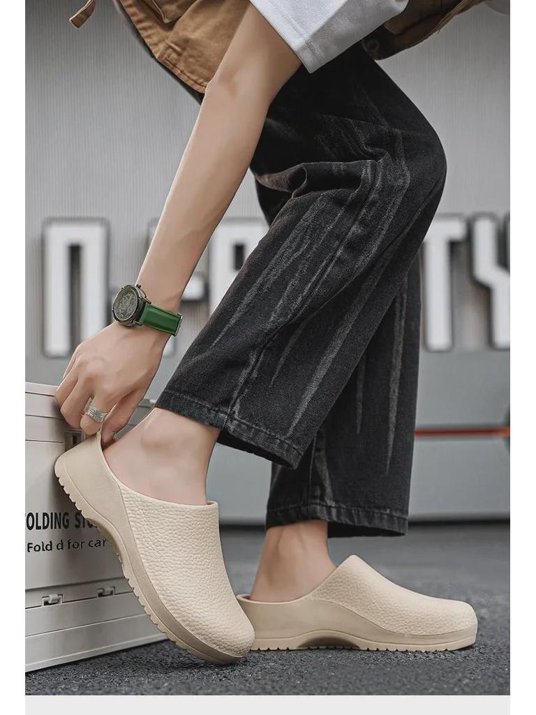 Большие размеры водонепроницаемые тапочки для шеф-повара, модная обувь для медсестер, летние тапочки для пар