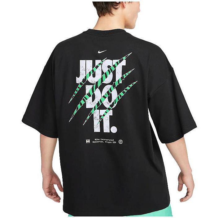 Nike T Shirts Men's Black Crew Neck Moderate Straight Fit FB9818-010