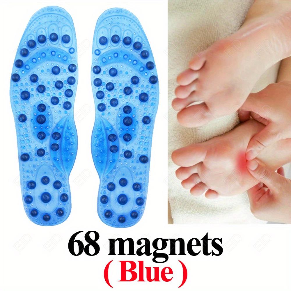 Стельки для обуви с 68 магнитными камнями для массажа и акупрессуры точек стопы