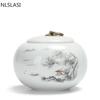 Керамика с китайским пейзажным узором, контейнер для чая, бытовые герметичные резервуары для хранения сухофруктов, портативные коробки для чая, контейнеры Tieguanyin