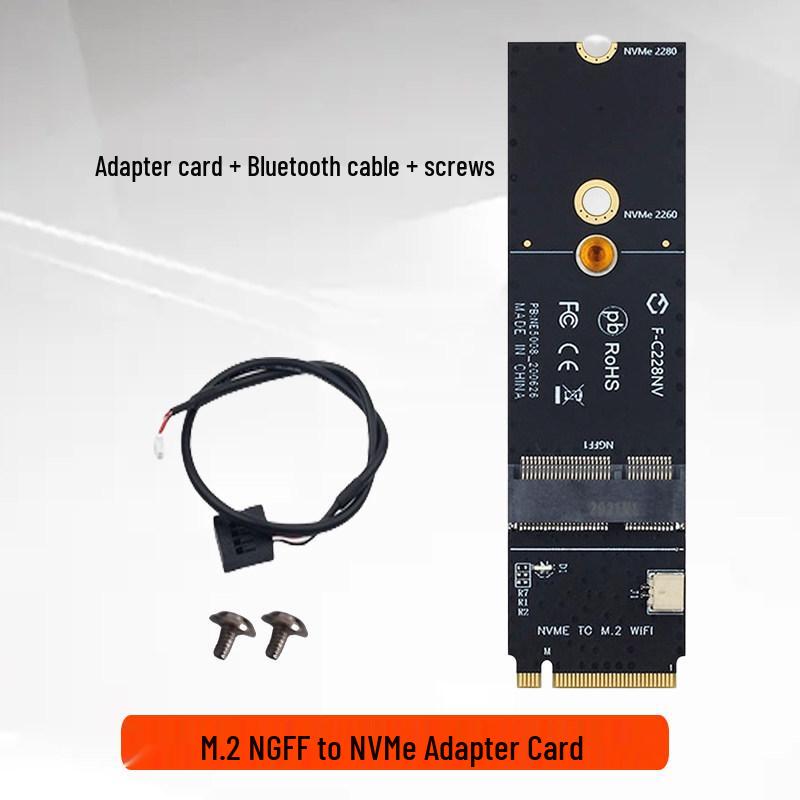 BE200 AX210 NGFF M.2 Wireless Card to NVME SSD Drive WiFi Adapter
