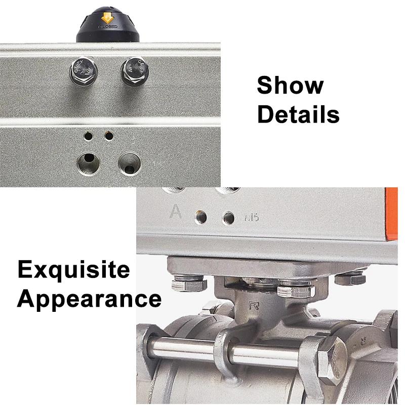 Pneumatic 304 Q611F-16P Stainless SteelThreaded Ball Valve Pneumatic Three-Piece Ball Internal Thread Valve DN15 DN20 DN25 DN32