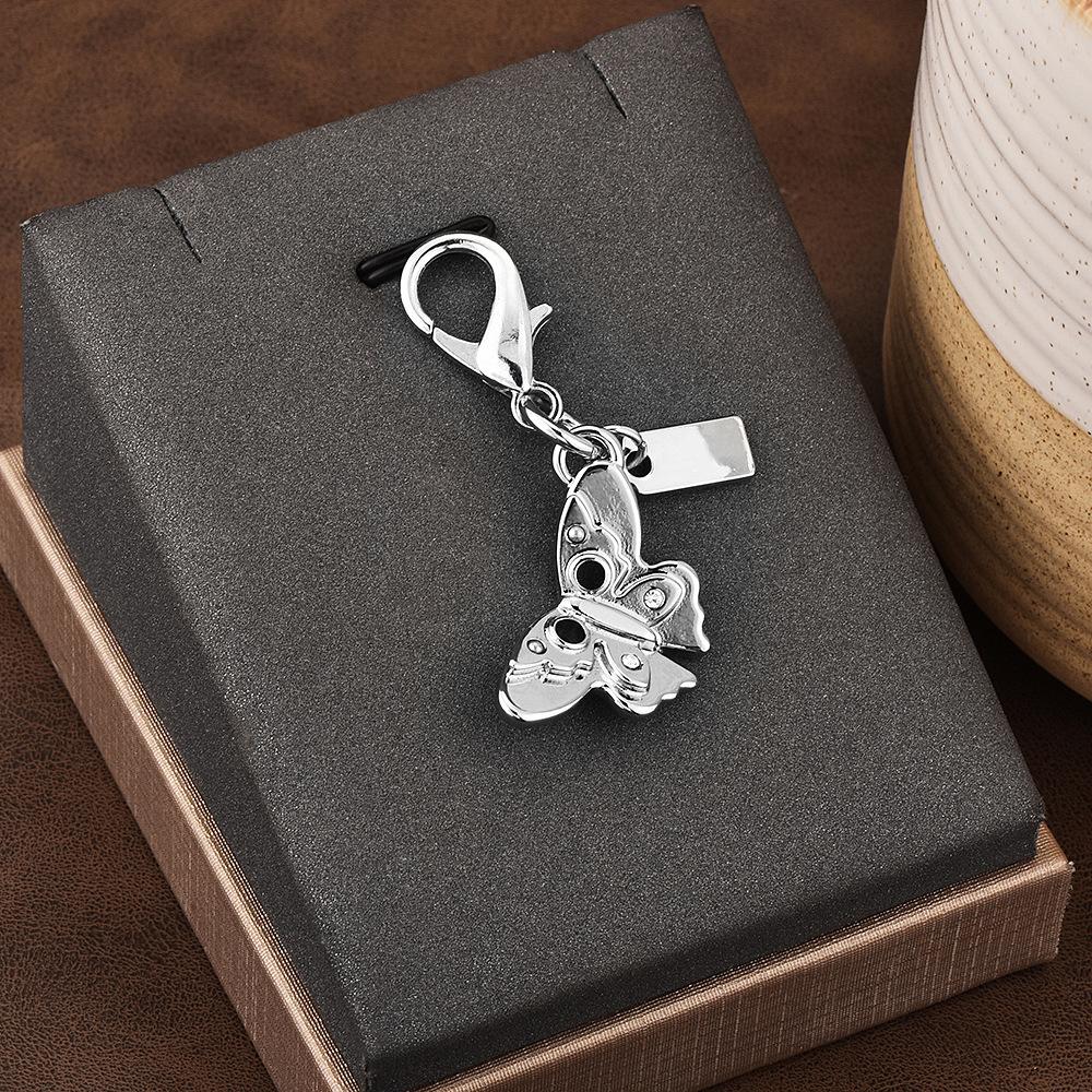 1 шт. высококачественный сплав брелок кулон золотой медведь цветок вишня подвески застежка-лобстер держатель значка автомобильные ключи DIY аксессуары