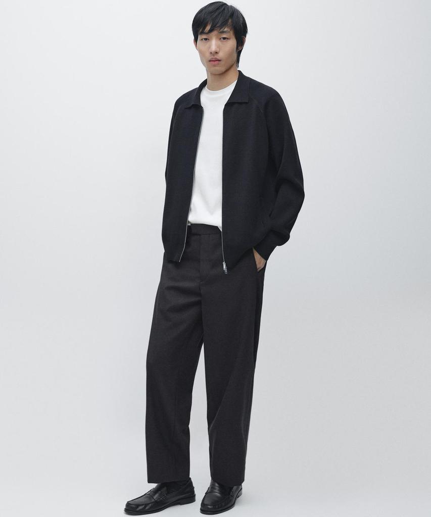 Хлопковый кардиган на молнии Massimo Dutti