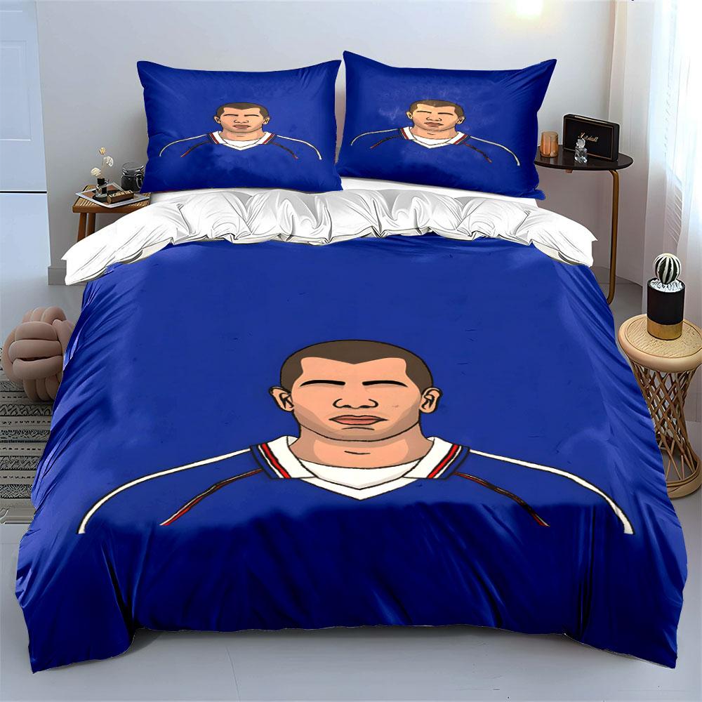 Illustrated face and jersey. Bedding sets Duvet cover sets Duvet covers Pillowcases(1 * Duvet Cover 2 * Pillowcases without duvet insert)