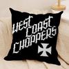 CChoppers WWest CCoast Cushion Cover Silky Short Plush DoubleSided Printed Pillow Case for Sofa All Seasons Home Decor Gift
