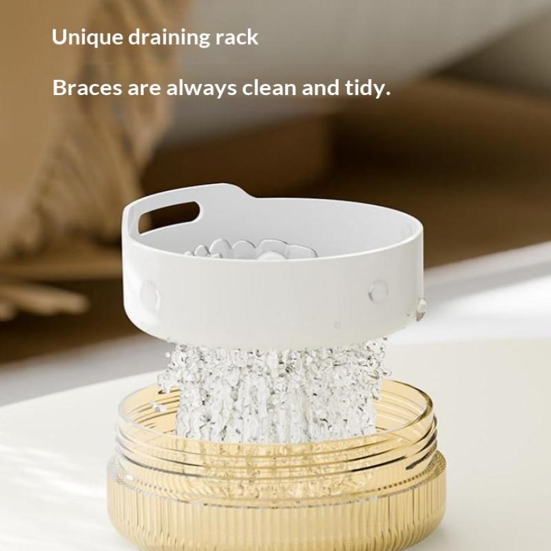 2 In 1 Multi-layer Denture Box With Lid No-Leak For Safe Retainer Storage