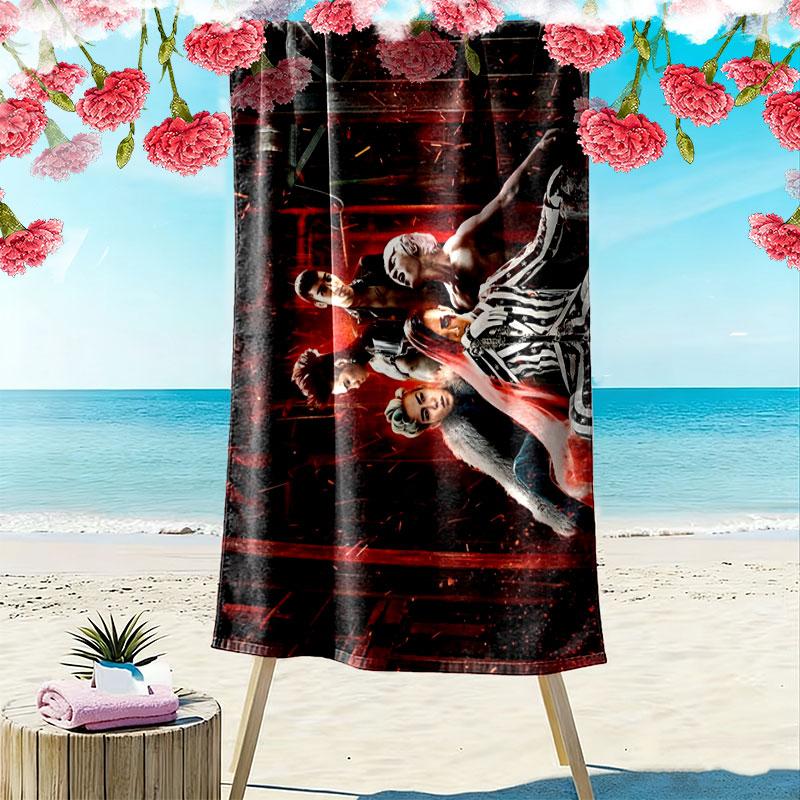 BIGBANG Print Beach Towel, Large Soft Quick Dry Towel for Beach Camping Swimming