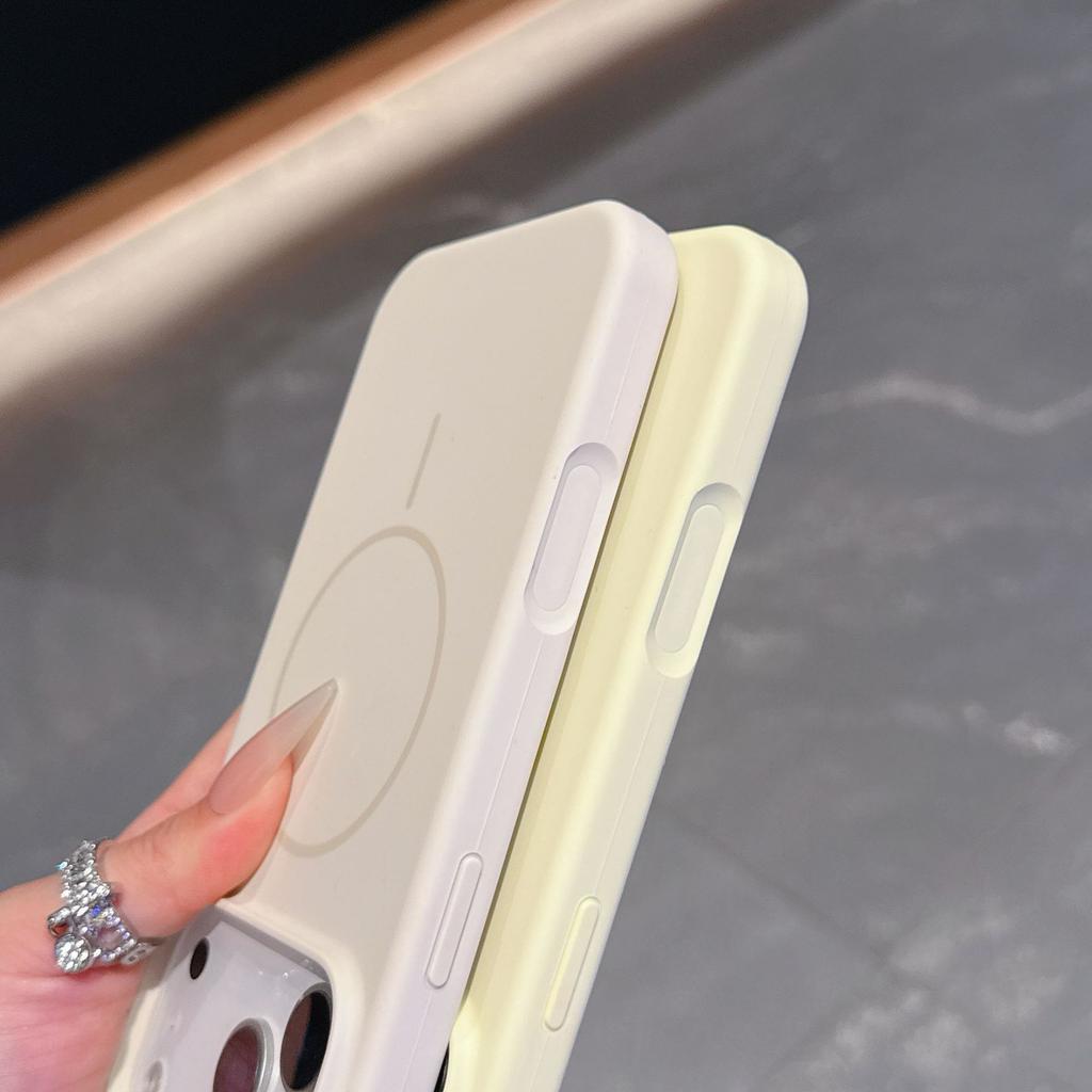 Применимо к чехлу для мобильного телефона iPhone17PROMAX, жидкий силикон, тонкое кольцо, магнитное крепление, Apple 17, однотонный, противоударный, защитный чехол
