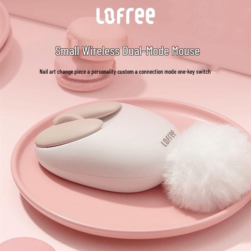 LOFREE OE904 Маленькая Беспроводная Bluetooth Мышь Розового Цвета