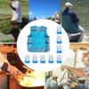 Летний охлаждающий жилет с ледяными пакетами Кубики льда Ледяной пакет Жилет Жилет с 8 ледяными пакетами Жилет безопасности от теплового удара Одежда Куртка