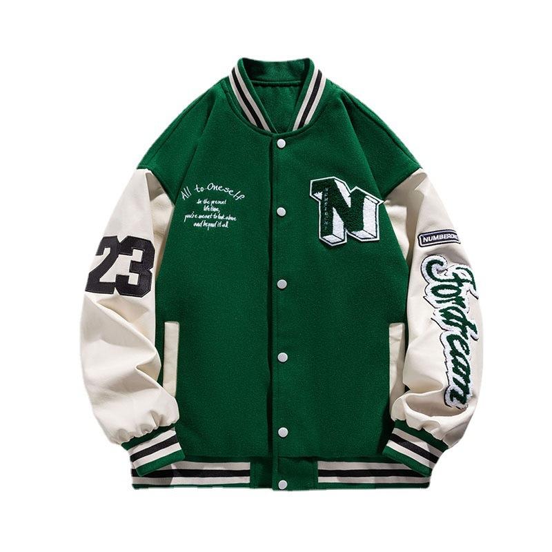 Американская осенне-зимняя бейсбольная форма для пар, мужская куртка из искусственной кожи с плетением, повседневная мужская куртка, модный бренд