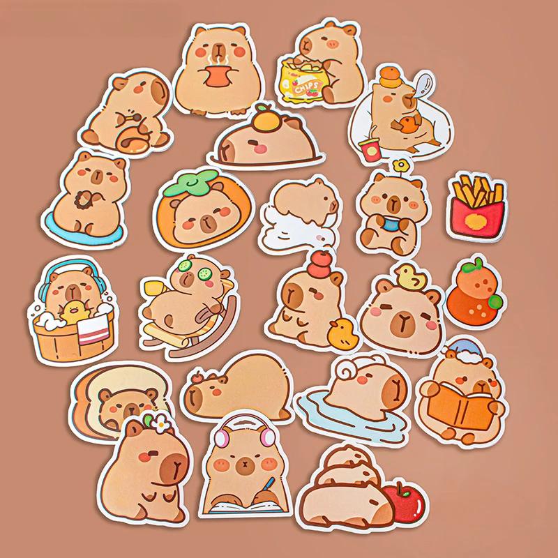 50 шт. набор наклеек Capibala для студентов Instagram Wind Cute Capybara Ledger наклейка DIY самоклеящиеся декоративные наклейки