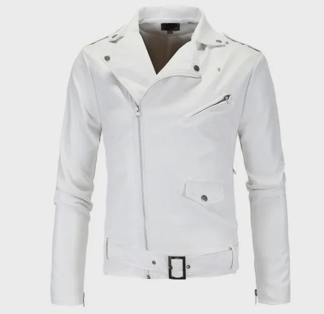 Корейская мотоциклетная куртка из искусственной кожи для мужчин - British Fashion PY82