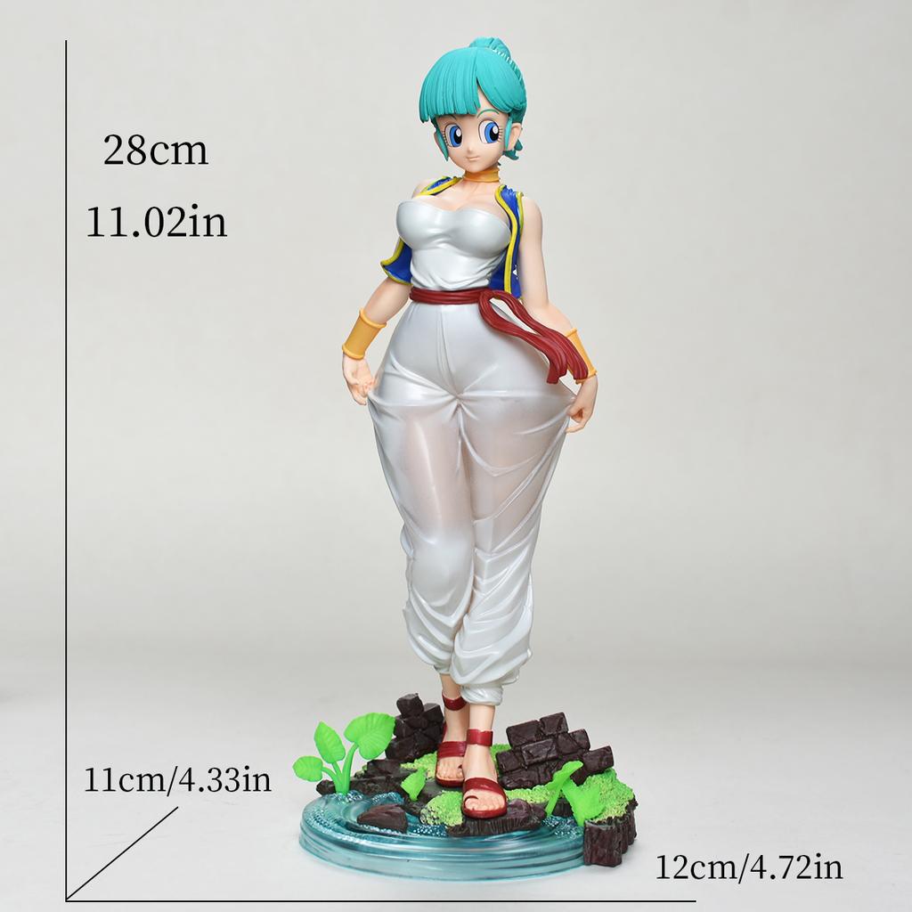 28cm/11in Anime Dragon Ball Z Figure Bulma Action Figure DBZ Statue Collectible Model Toys Gift