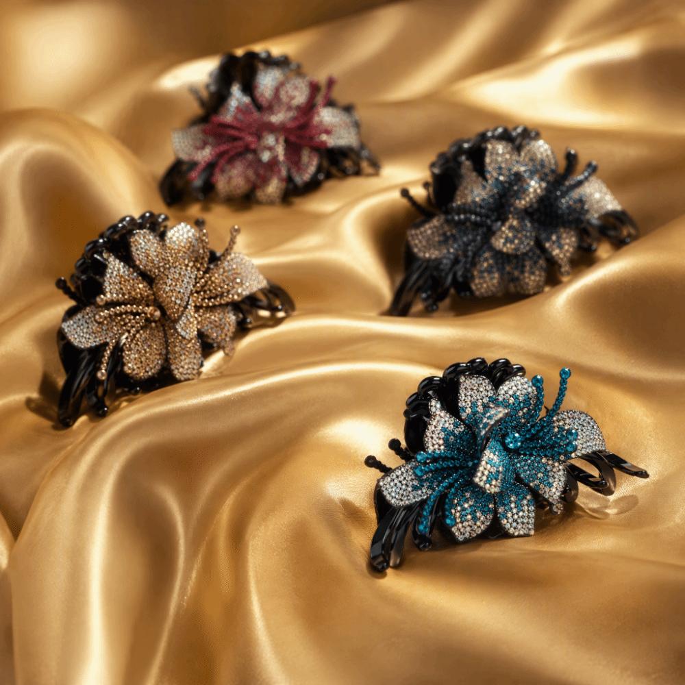 Double Flower Design Double Flower Hair Claws Hairgrip Style Hair Barrettes Daily Wear