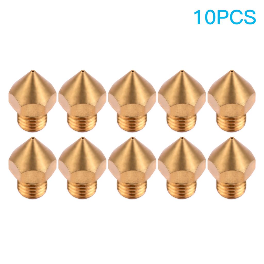 Aibecy 10pcs 3D Printer Extruder Brass Nozzle 0.4mm Printer Hotend Compatible with CR10S Pro 3D